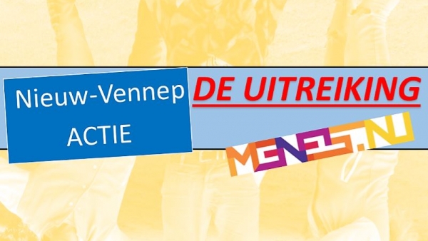 De uitreiking van de Nieuw-Vennep Actie, jongereninitiatieven wedstrijd.